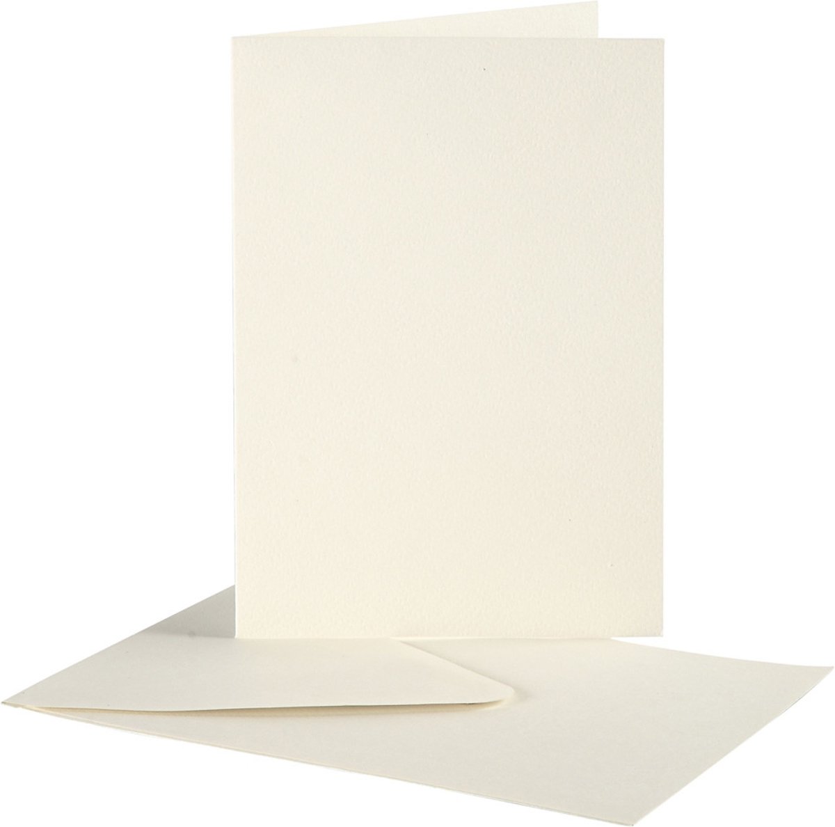 Kaarten & Enveloppen, afmeting kaart 10,5x15 cm, afmeting envelop 11,5x16,5 cm, off-white, 10sets [HOB-23708]